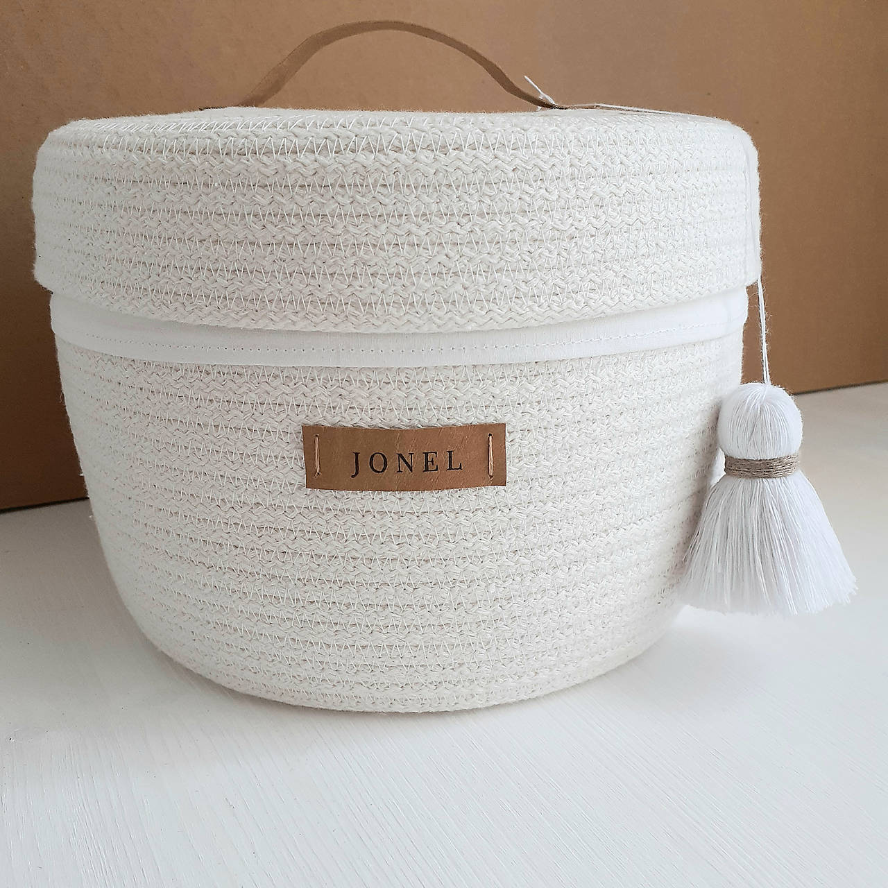 Basket with lid cord sewing tutorial